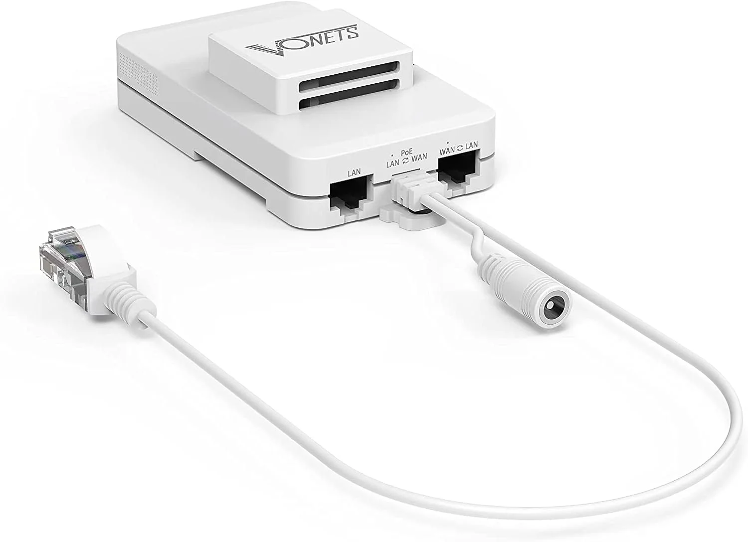 پل شبکه بی سیم دو بانده گیگابیتی 2.4GHz/5GHz PoE VONETS، روتر بی سیم، تکرار کننده اترنت/آداپتور WiFi RJ45، توسعه دهنده برد، 3 پورت گیگابیتی برای PLC صنعتی، IoT، تلسکوپ، دستگاه های شبکه VAR1200-L