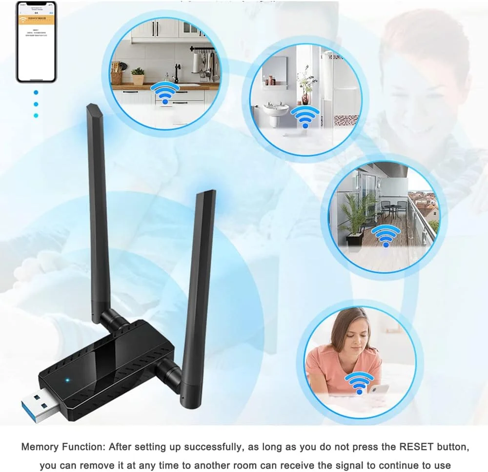 تقویت کننده بی سیم USB 300Mbps 2.4G، توسعه دهنده WiFi، تقویت کننده سیگنال، تقویت کننده اینترنت بی سیم داخلی منزل