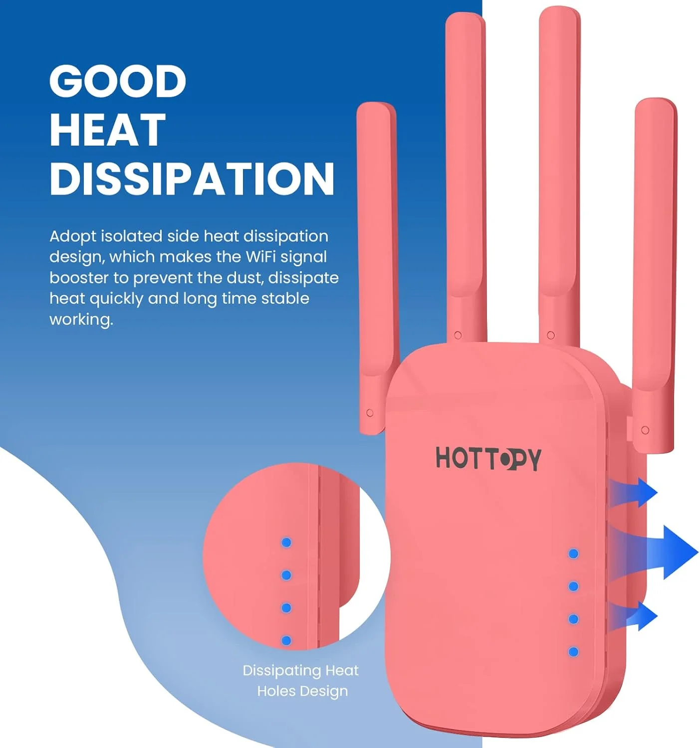 تقویت کننده سیگنال WiFi برای خانه - پوشش 760 متر مربع، نصب آسان، روتر بی سیم WiFi با طراحی Plug and Play رنگ 3