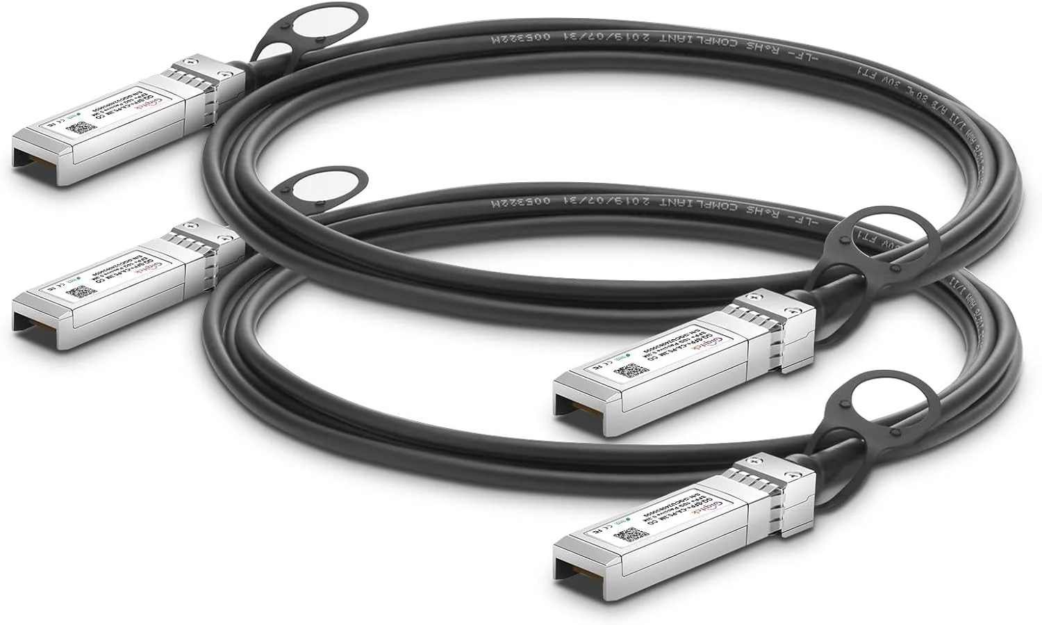 کابل مسی اتصال مستقیم غیرفعال 10G SFP+ DAC، 0.3 متری، برای سیسکو SFP-H10GB-CU0.3M، یوبیکویتی، دی-لینک، نت گیر، میکروتیک، دستگاه های سوییچ باز - 2 عدد