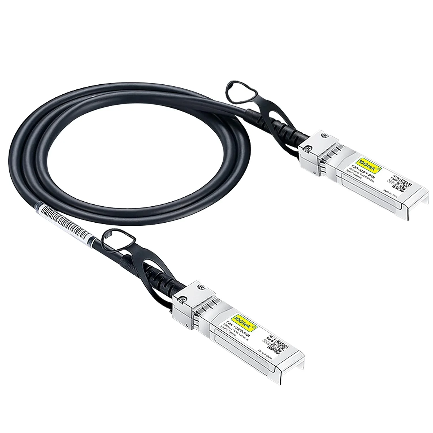 10Gtek 10G SFP+ DAC Twinax Cable, SFP+ to SFP+ Direct Attach Copper Passive for Cisco SFP-H10GB-CU0.5M, Ubiquiti UniFi UC-DAC-SFP+, Fortinet, TP-Link and More, 0.5 Meter(1.6ft)