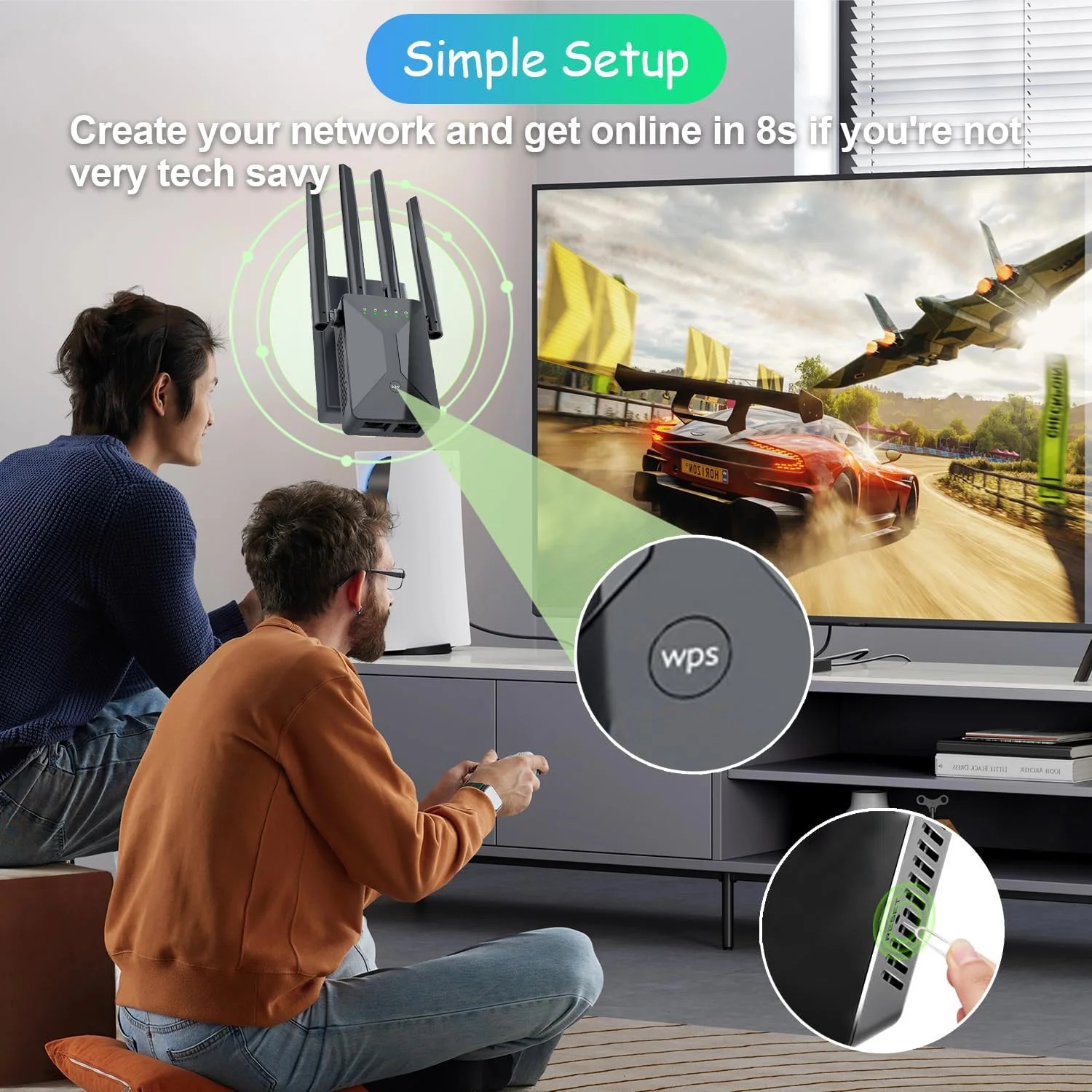 تقویت کننده سیگنال WiFi برای خانه: توسعه دهنده اینترنت با برد بلند، پوشش دهی تا 50+ دستگاه و 9998 فوت مربع