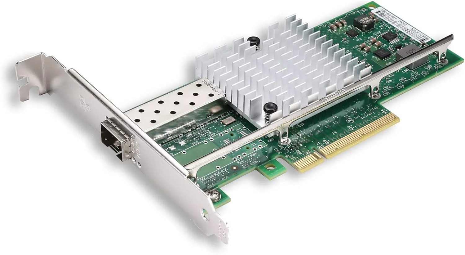 کارت شبکه 10 گیگابیتی PCI-E NIC با تراشه Intel 82599EN، تک پورت SFP+، قابل مقایسه با Intel X520-DA1، PCI Express X8، آداپتور شبکه همگرا اترنت پشتیبانی از Windows Server/Windows، Linux، Vmware