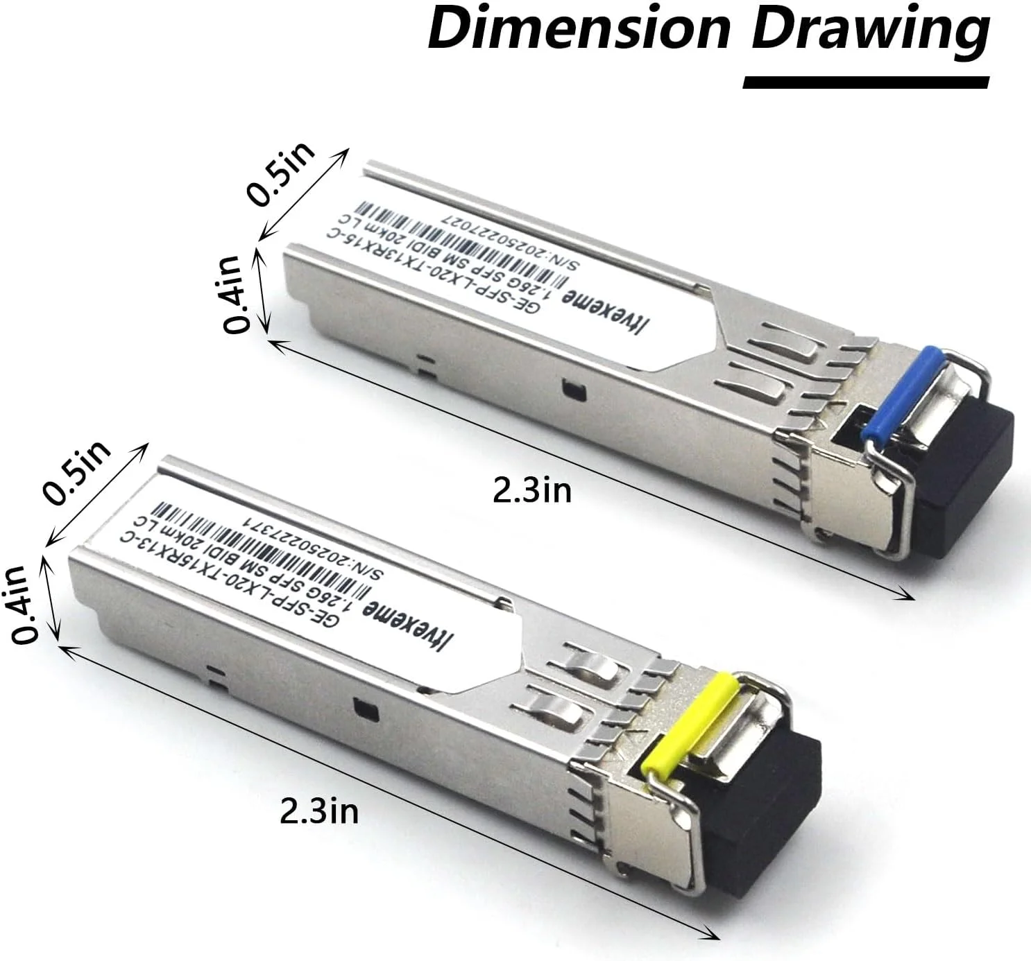 یک جفت ماژول فرستنده و گیرنده شبکه 1.25G BIDI SFP، حالت تک گیگابیتی 1.25، LX SM 1310nm 1550nm 20km، رابط فیبر تکی برای روتر، کارت شبکه، سوئیچ، فایروال و غیره