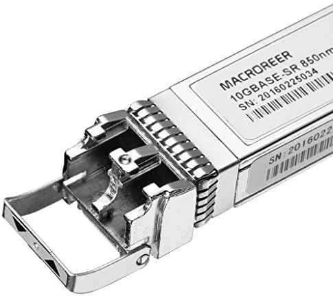 فرستنده و گیرنده 10G SFP+ SR، ماژول SFP+ به LC چند حالته سازگار با Cisco SFP-10G-SR، Meraki MA-SFP-10GB-SR، Ubiquiti UF-MM-10G، Netgear، D-Link، TP-Link، Mikrotik، 850 نانومتر، LC دوبلکس، 300 متر، DDM