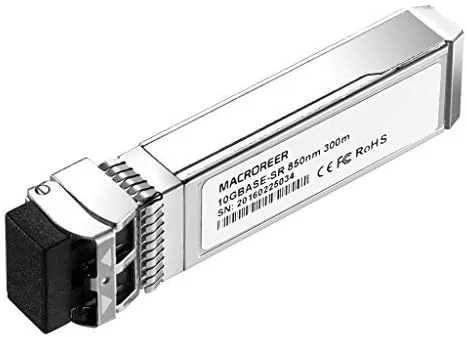 فرستنده و گیرنده 10G SFP+ SR، ماژول SFP+ به LC چند حالته سازگار با Cisco SFP-10G-SR، Meraki MA-SFP-10GB-SR، Ubiquiti UF-MM-10G، Netgear، D-Link، TP-Link، Mikrotik، 850 نانومتر، LC دوبلکس، 300 متر، DDM