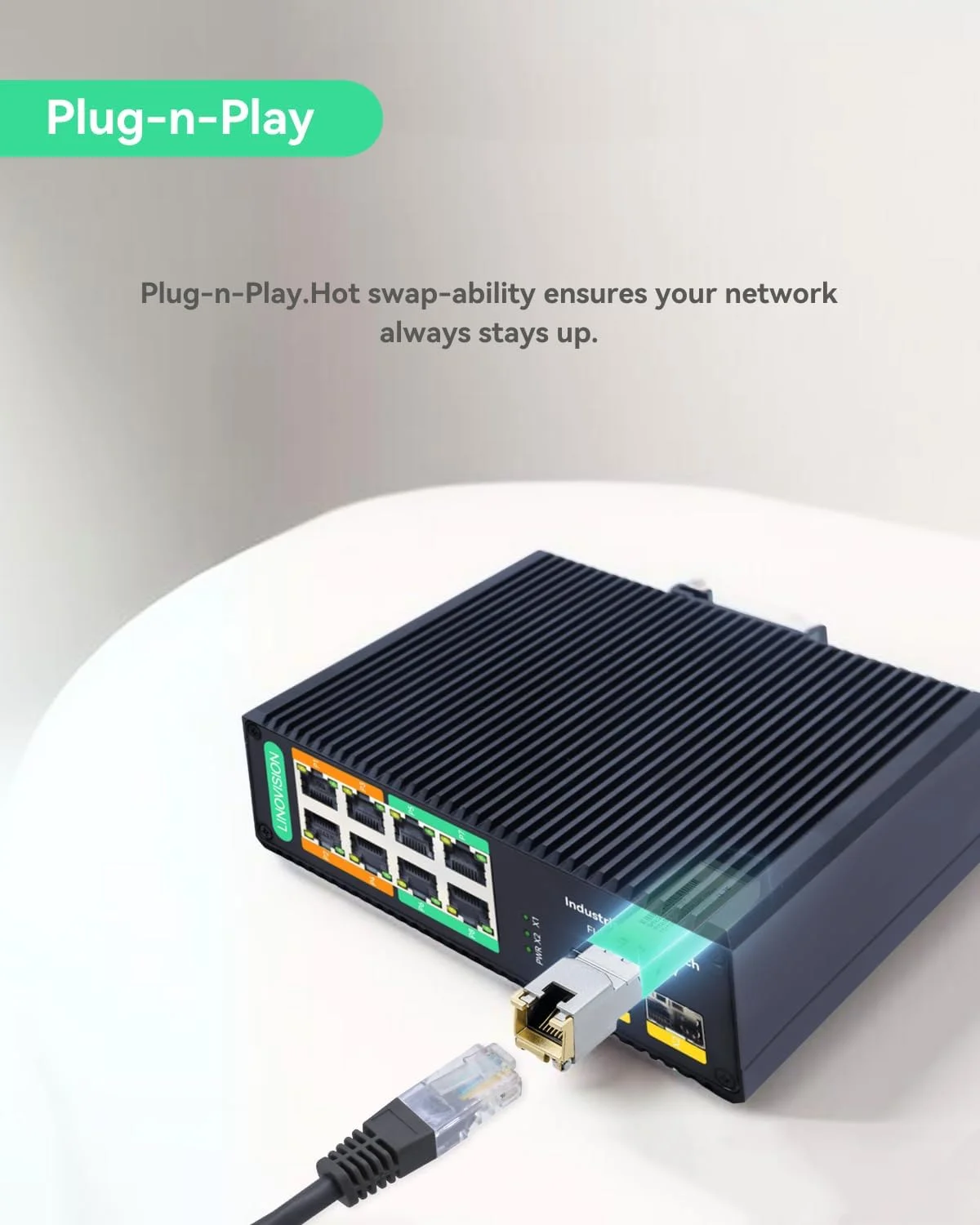 فرستنده و گیرنده اترنت گیگابیتی مسی LINOVISION 1.25G SFP به RJ45، تا فاصله 328 فوت، مبدل 1000BASE-T SFP-T برای سیسکو، دی-لینک، سوپرمیکرو، نت گیر، تی پی-لینک و غیره (بسته 2 عددی)