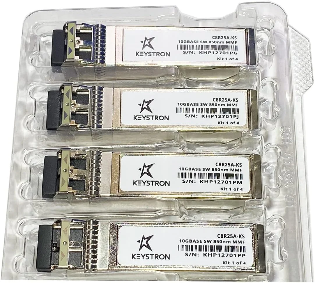 فرستنده و گیرنده HPE سازگار C8R25A MSA 2040 10Gb SW iSCSI SFP بسته 4 عددی 721000-001