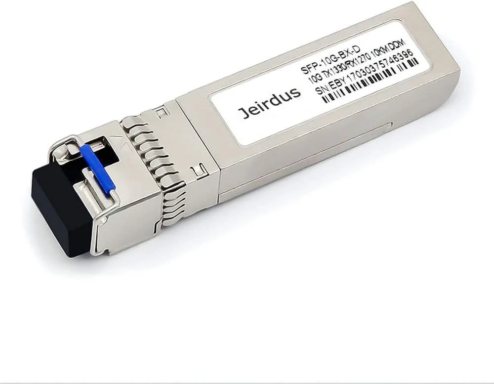 یک جفت ماژول فرستنده و گیرنده دو طرفه 10GBASE SFP+ Bidi، 40KM، سازگار با Cisco SFP-10G-BX40D-I/SFP-10G-BX40U-I