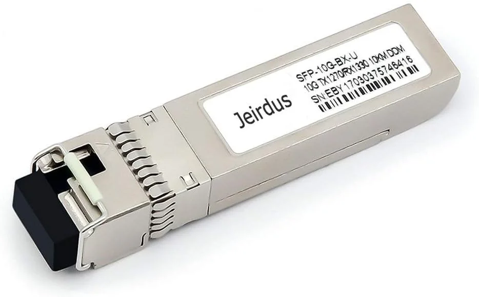 یک جفت ماژول فرستنده و گیرنده دو طرفه 10GBASE SFP+ Bidi، 40KM، سازگار با Cisco SFP-10G-BX40D-I/SFP-10G-BX40U-I