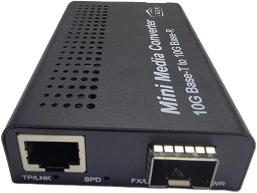 مبدل رسانه ای 10G، SFP به RJ45، مبدل فیبر به اترنت، مبدل رسانه ای اترنت 10G Base-T SFP+، انطباقی 1G/2.5G/5G/10G، پشتیبانی از XGS-PON Stick was-110، MINI-SFPMC10G