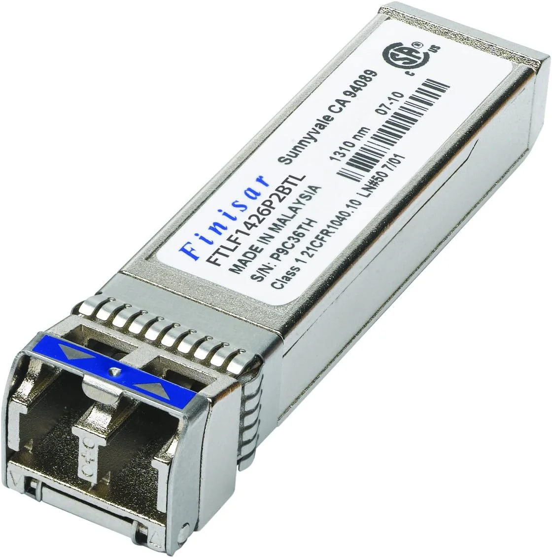 فرستنده و گیرنده بی‌سیم SFP+ مدل Finisar Corporation FTLF1426P2BTL 6Gb/s 1310nm