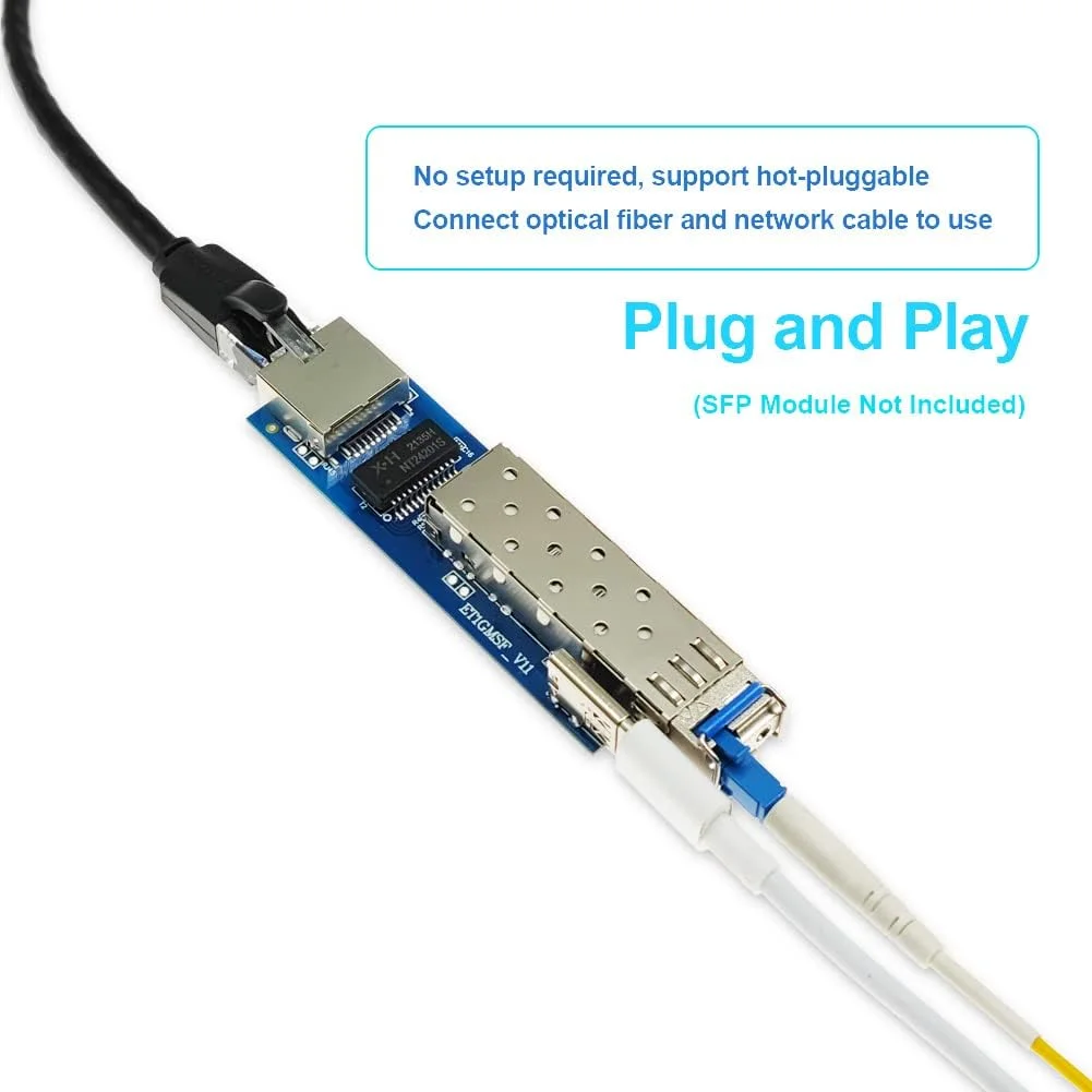 برد مدار چاپی ۱۰ عددی – مبدل رسانه فیبر نوری مینی گیگابیتی SFP، برد مدار چاپی ۱۰ عددی، سایز کوچک، فوق فشرده، اترنت IP مسی به فیبر نوری ۱۰/۱۰۰/۱۰۰۰ مگابیت بر ثانیه
