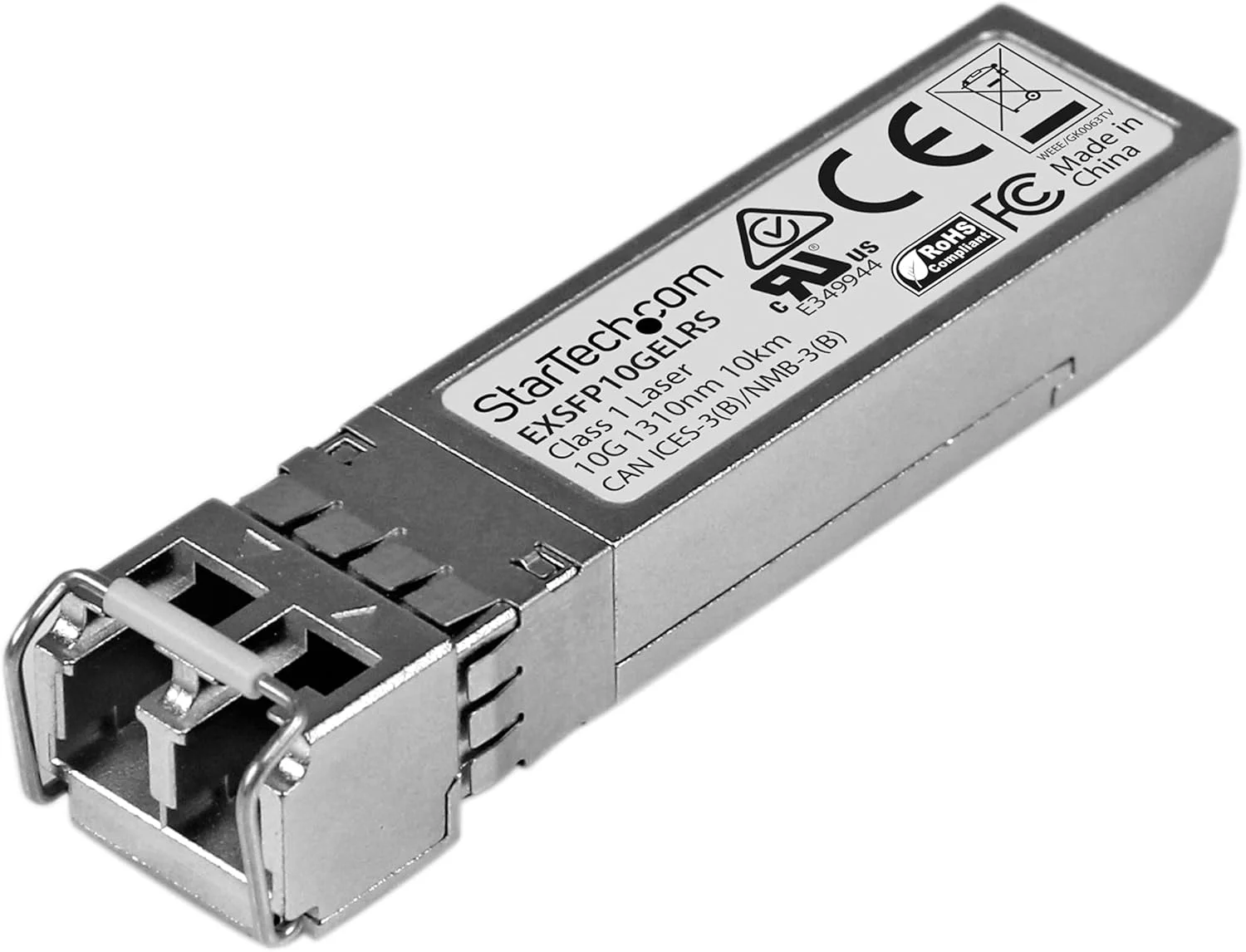 ماژول SFP+ سازگار با Juniper EX-SFP-10GE-LR از StarTech.com - 10GBASE-LR - فرستنده و گیرنده فیبر نوری تک حالته 10GbE - اترنت گیگابیتی 10GE SFP+ - LC 10km - 1310nm - DDM (EXSFP10GELRS)
