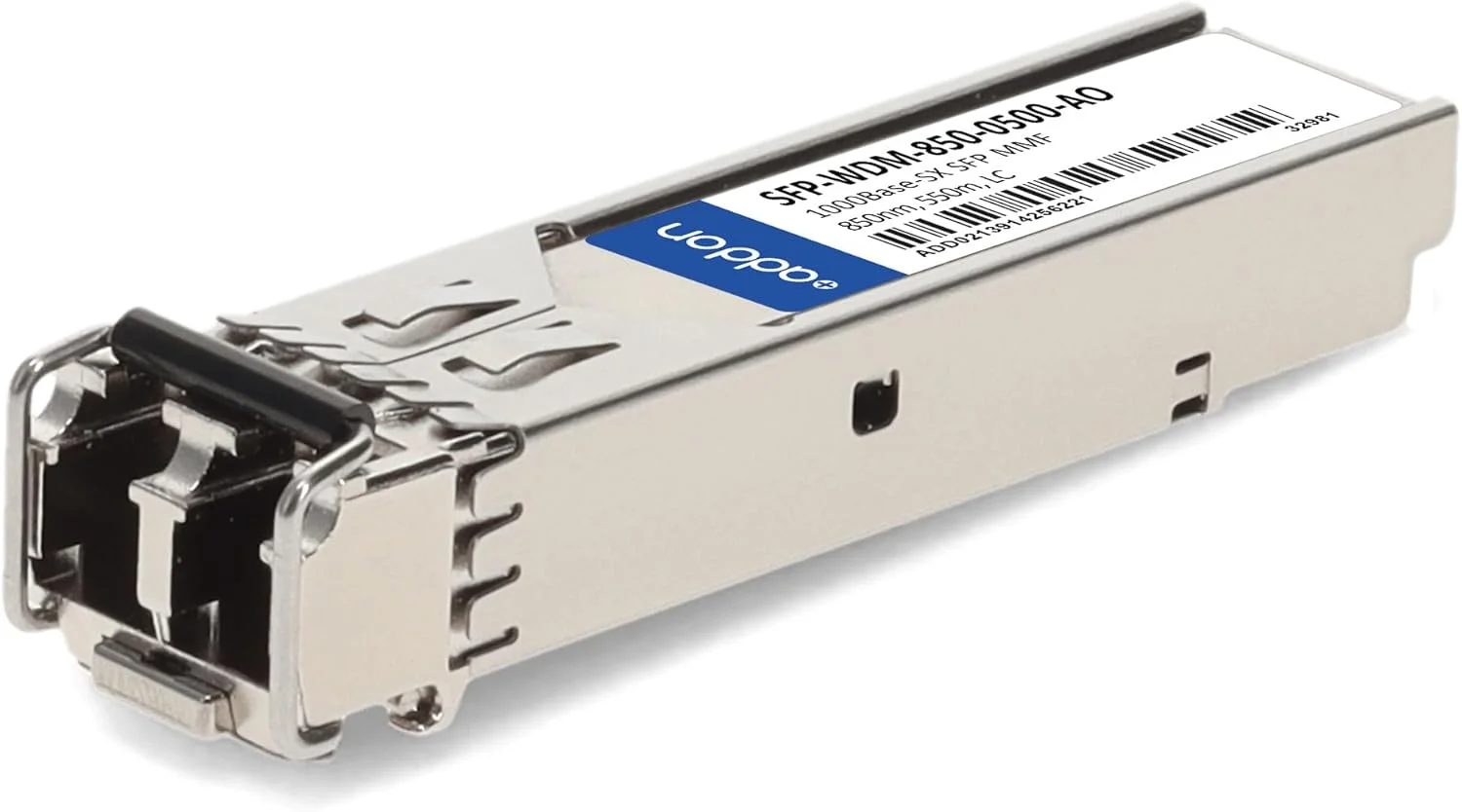 فرستنده و گیرنده SFP سازگار با AddOn Cisco SFP-WDM-850-0500، منطبق با TAA، 1000Base-SX SFP (MMF، 850 نانومتر، 550 متر، LC)