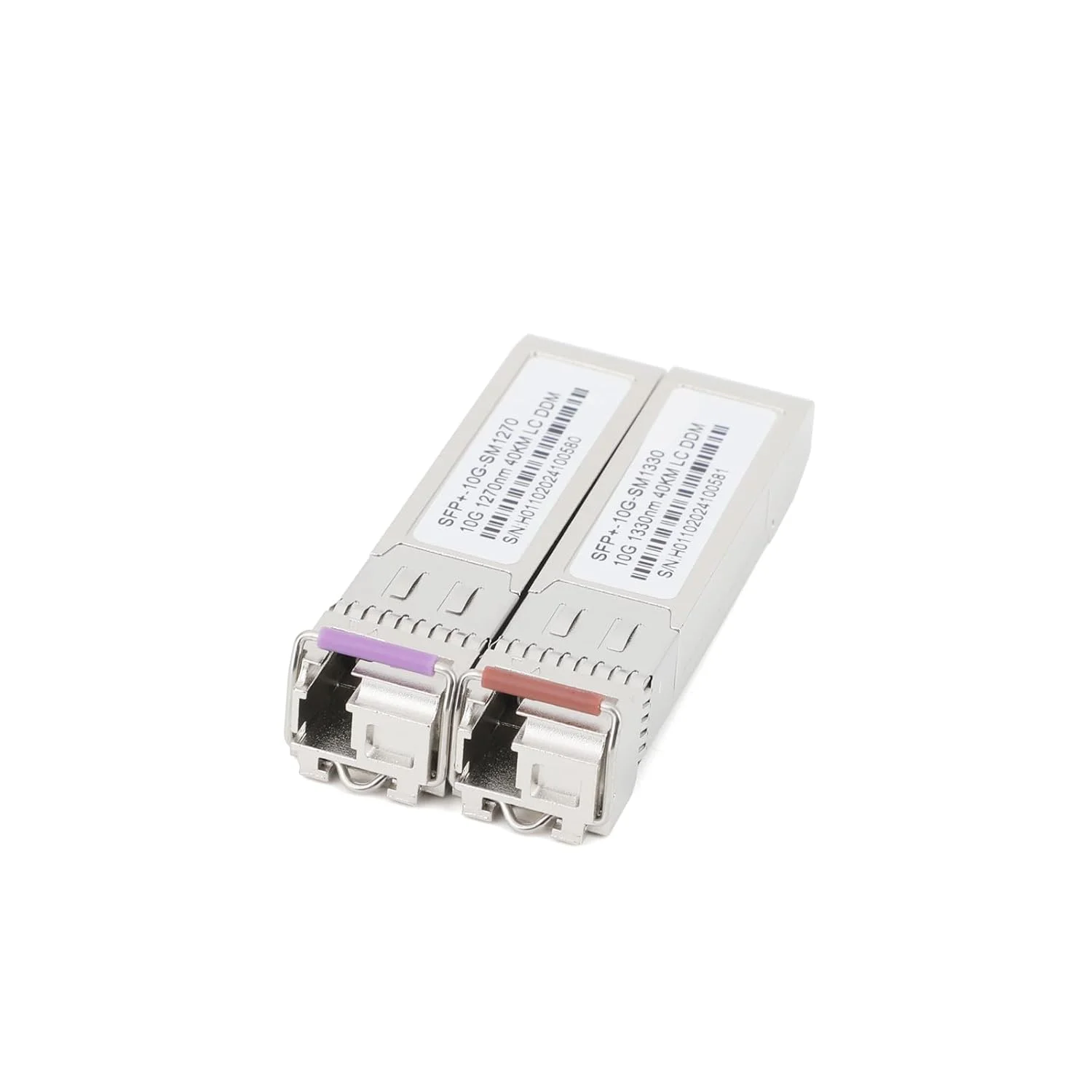 ماژول فیبر نوری گیگابیتی SFP - 10KM/20KM/40KM، 10G، کانکتور LC، تک حالته 1270nm/1330nm AB مناسب برای سوئیچ اترنت (1 جفت، 40KM)