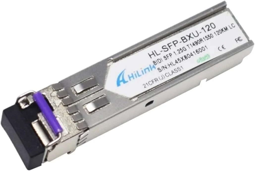فرستنده و گیرنده 1000BASE-BX 1.25G SFP با کانکتور LC، 100KM، 120KM، 140KM، 1550/1490nm (120KM)