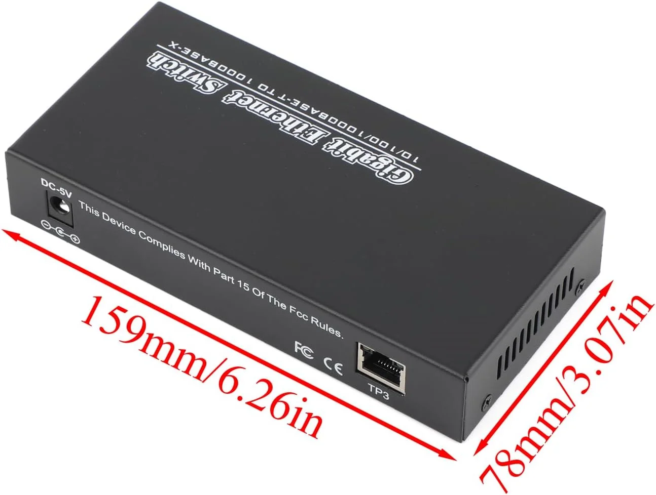 مبدل رسانه گیگابیتی SFP - دارای 4 پورت SFP به 3 پورت فرستنده و گیرنده RJ45، سوئیچ فیبر نوری 10/100/1000M با ماژول SC SFP با برد 3KM/20KM (تک)