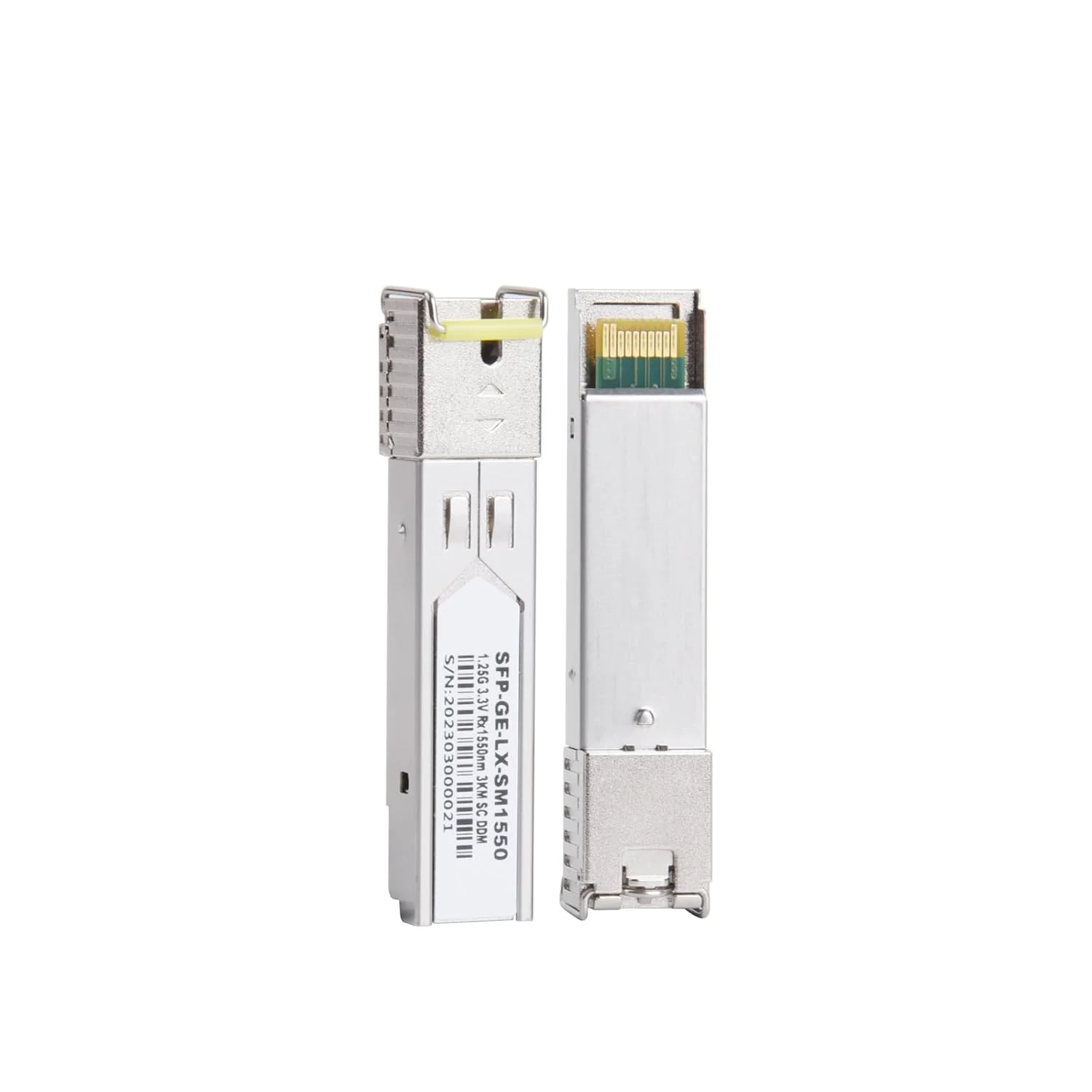ماژول فیبر SFP گیگابیتی - 1000M, 1.25G، کانکتور SC، حالت تکی 1310nm/1490nm/1550nm AB مناسب برای سوئیچ اترنت (1 جفت، 120KM)