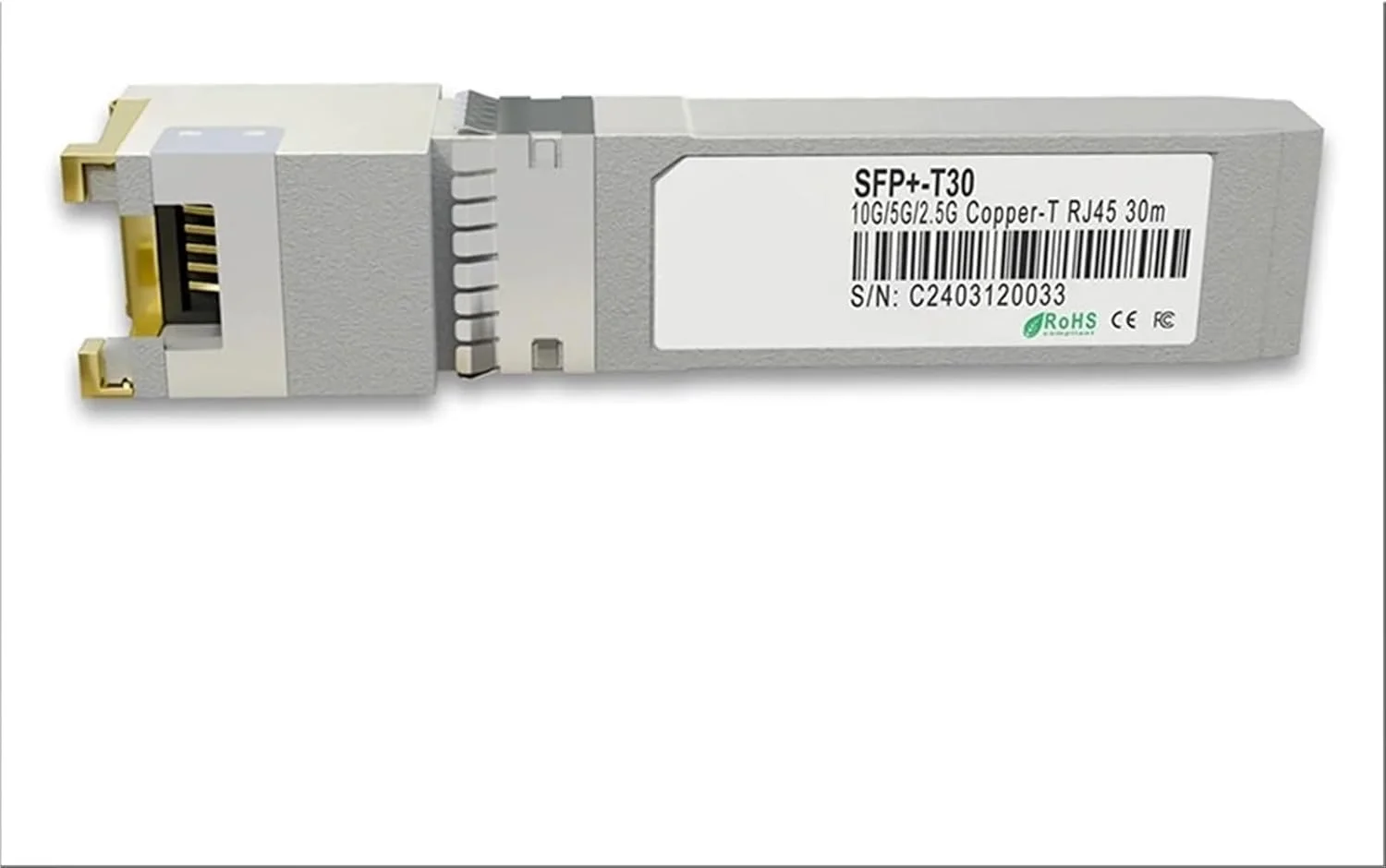 ماژول مسی 10G RJ45 SFP، فرستنده و گیرنده پورت 10G/5G/2.5G RJ45 10GBase-T RJ45 سازگار با سوئیچ اترنت (5 عدد - 30 متر)