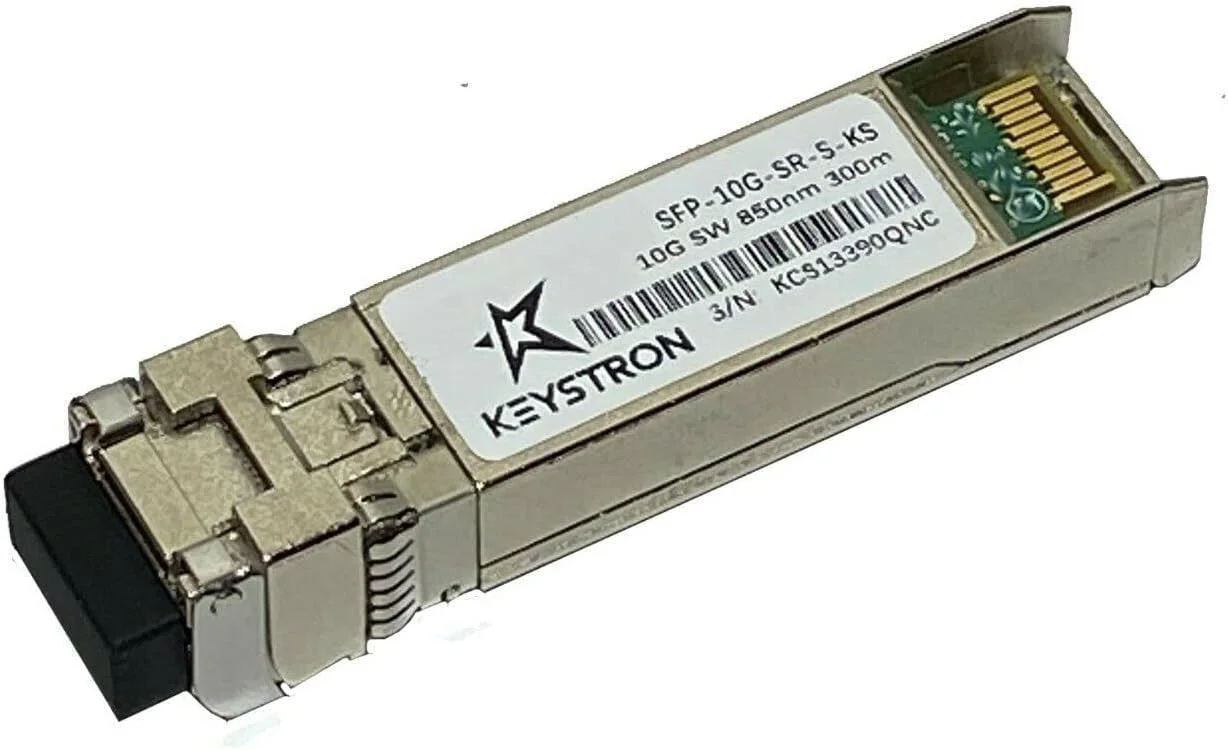 فرستنده و گیرنده سازگار SFP-10G-SR-S 850nm، برد 400 متر روی فیبر نوری چند حالته OM4