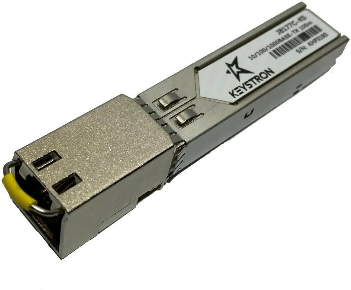 فرستنده و گیرنده مسی 100 متری HPE سازگار J8177C 1000BASE-T SFP RJ-45