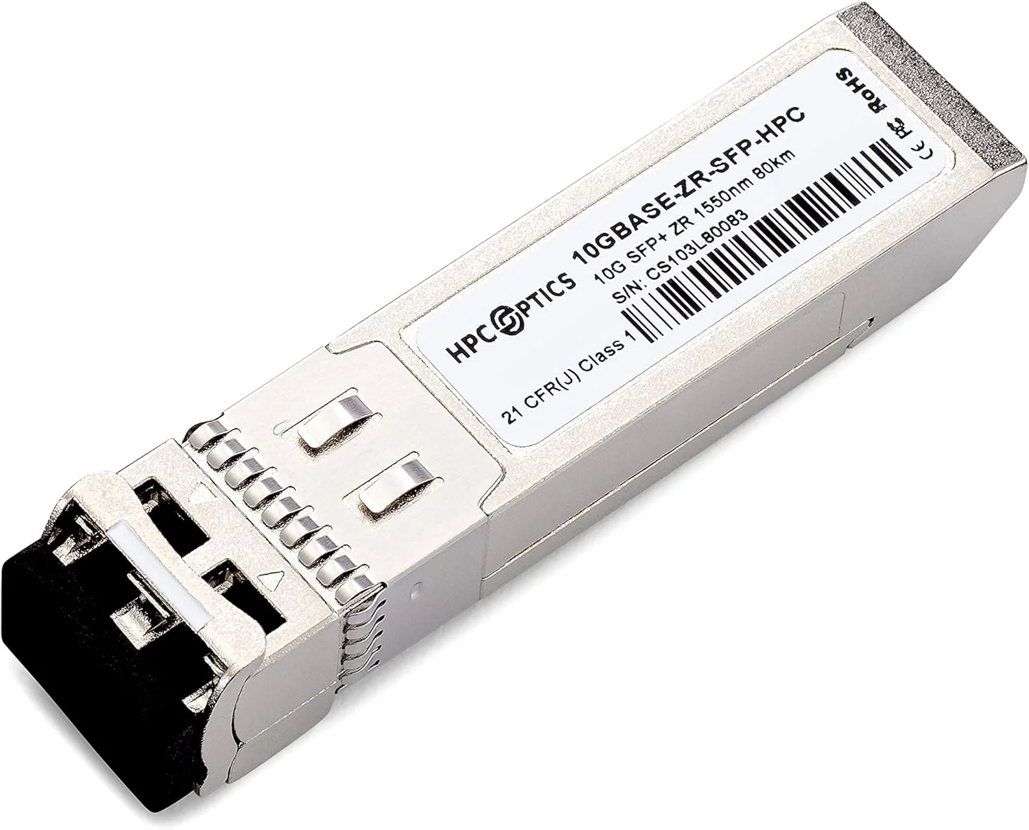 فرستنده و گیرنده سازگار با سیسکو SFP-10G-ZR120 10GBASE-ZR SFP+ | 10 گیگابیت بر ثانیه ZR SMF 1550 نانومتر 120 کیلومتر SFP-10G-ZR120-HPC