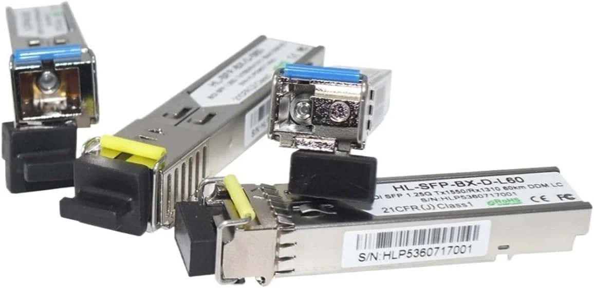 فرستنده-گیرنده SFP گیگابیتی اترنت SC/LC تک کانکتور انتخابی 1.25G SFP 60km SFP-BX-D/U-S60 1310/1550nm