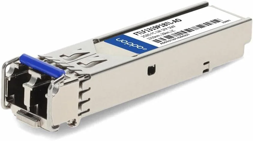 فرستنده و گیرنده فیبر نوری AddOn Finisar FTLF1319P1BTL سازگار 2Gbs Fibre Channel LW SFP (SMF، 1310 نانومتر، 10 کیلومتر، LC، TAA) FTLF1319P1BTL-AO