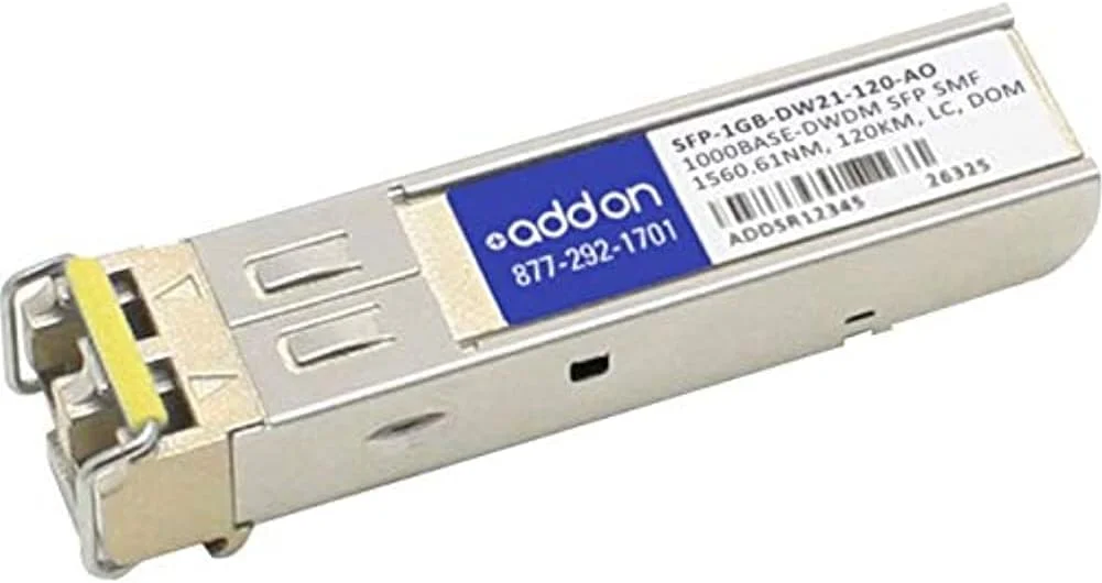 فرستنده و گیرنده SFP سازگار با MSA و TAA، 1000Base-Dwdm 100GHz (SMF، 1560.61 نانومتر، 120 کیلومتر، LC، DOM)