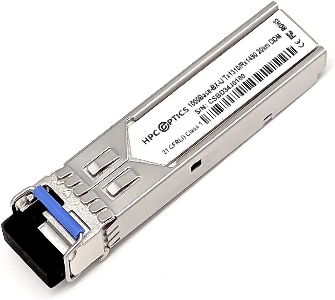 فرستنده و گیرنده SFP دو طرفه (BIDI) سازگار با JDSU AC-SFP-1000BX1 1000BASE-BX-U با برد 10 کیلومتر