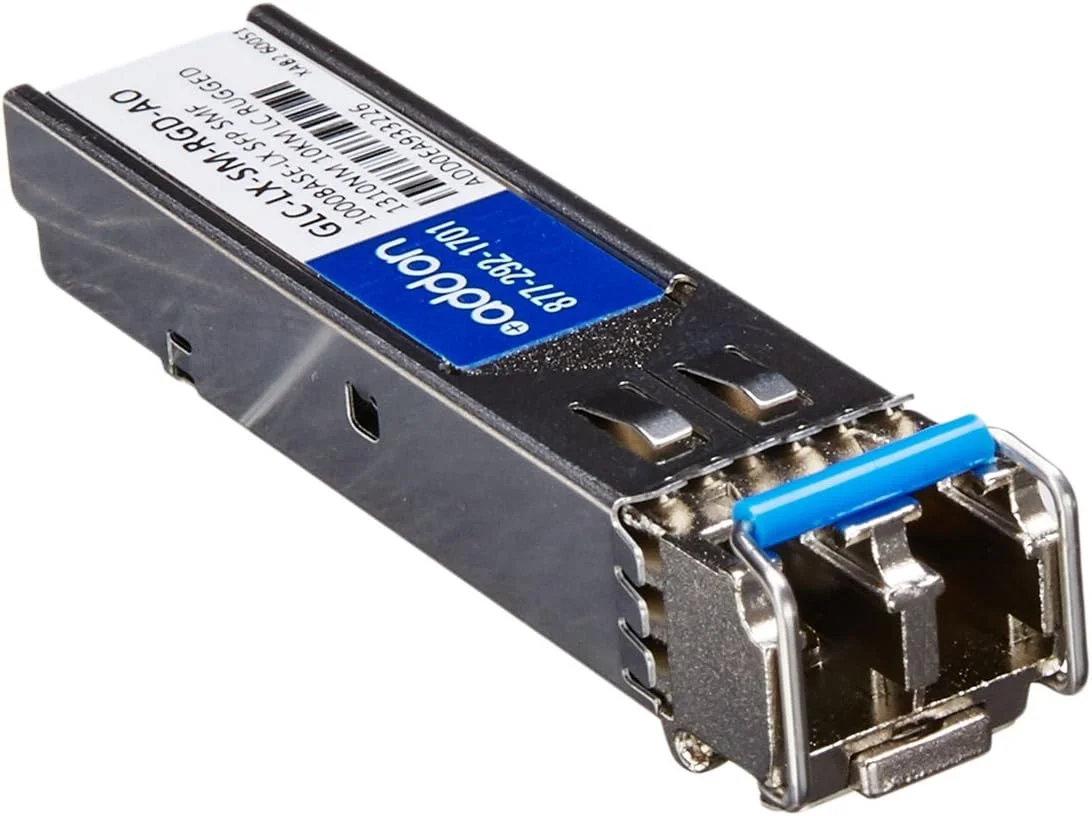 ماژول افزودنی کامپیوتر سازگار با سیسکو، مطابق با TAA، فرستنده و گیرنده SFP مدل 1000Base-LX (GLC-LX-SM-RGD-AO)