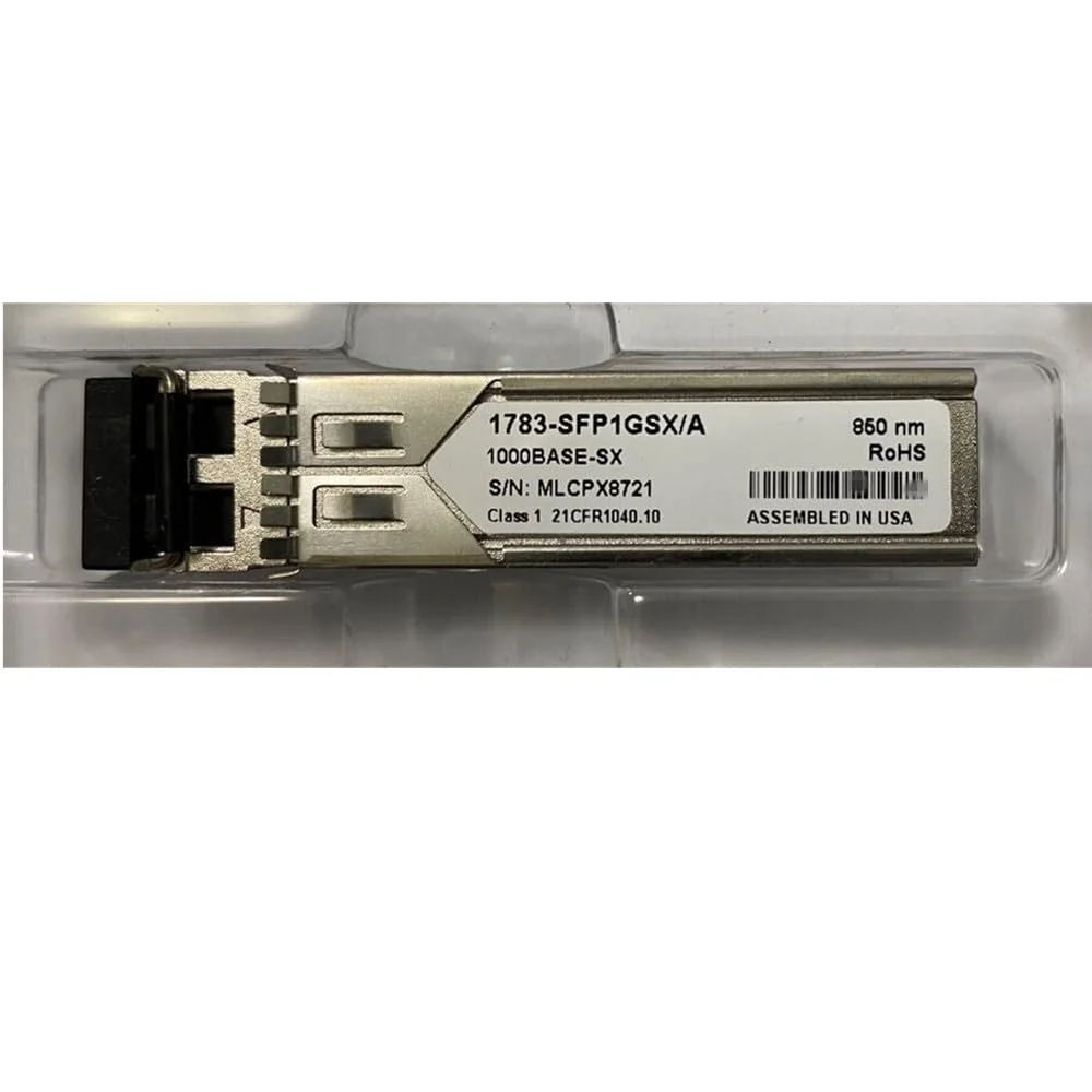 فرستنده و گیرنده فیبر نوری استراتیکس مدل 1783-SFP1GSX با سرعت 1000 مگابایت و بسته بندی کارخانه
