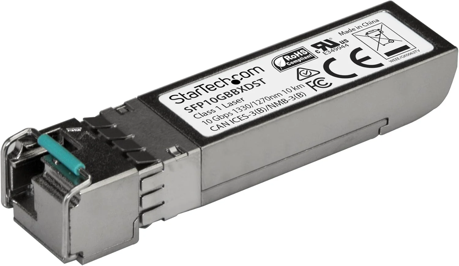 ماژول SFP+ بدون کد StarTech.com MSA - 10GBASE-BX - فیبر تک رشته ای اترنت 10 گیگابیتی BiDi SFP+ - LC 10km (SFP-10GB-BX-D-STA-ST)