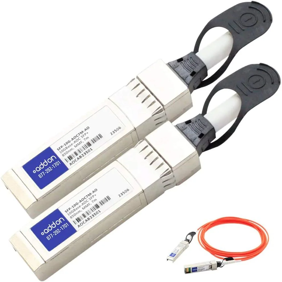 کابل شبکه فیبر نوری AddOn مدل SFP-10G-AOC7M-AO