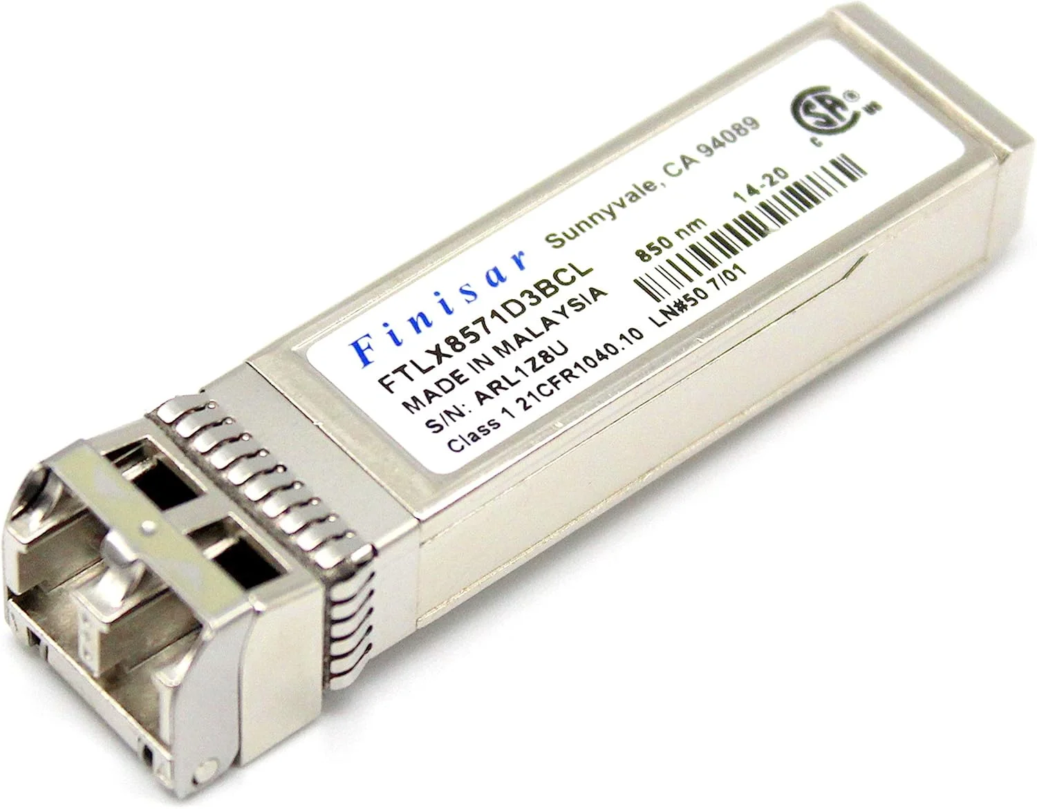 فرستنده و گیرنده نوری +SFP فینیسار FTLX8571D3BCL 10GBASE-SR/SW