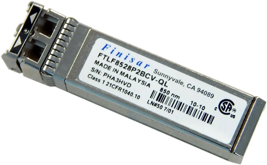 فرستنده و گیرنده فیبر نوری Finisar 8Gbps SWL FC SFP+ مدل FTLF8528P2BCV-QL