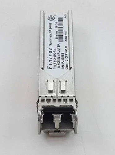 ماژول فرستنده و گیرنده فیبر نوری Finisar 1000Base-SX SFP (FTLF8519P2BNL) (بازسازی شده)