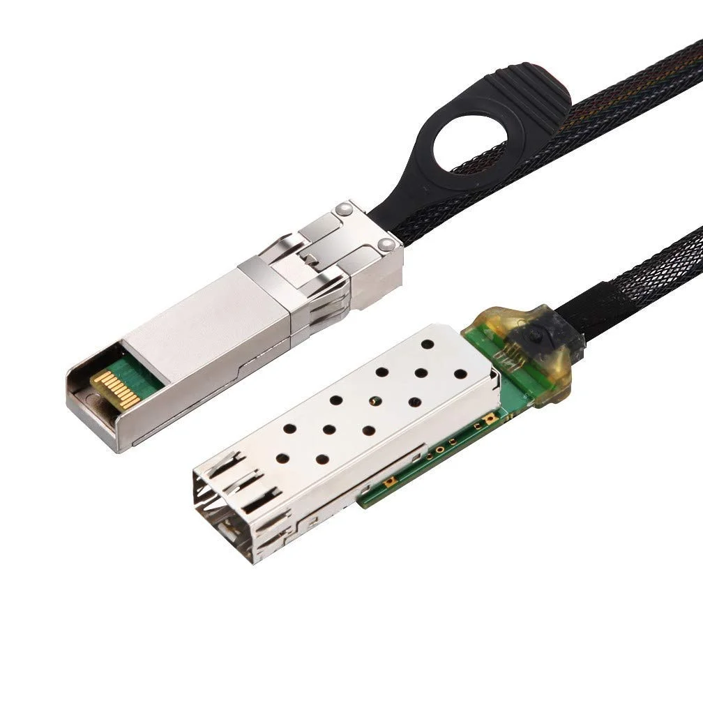 کابل توسعه دهنده 10G SFP+ به SFP+ 10Gtek با EEPROM در سمت محفظه، کابل تخت 3 متری با روکش نایلونی، 30AWG، 55 سانتی متر