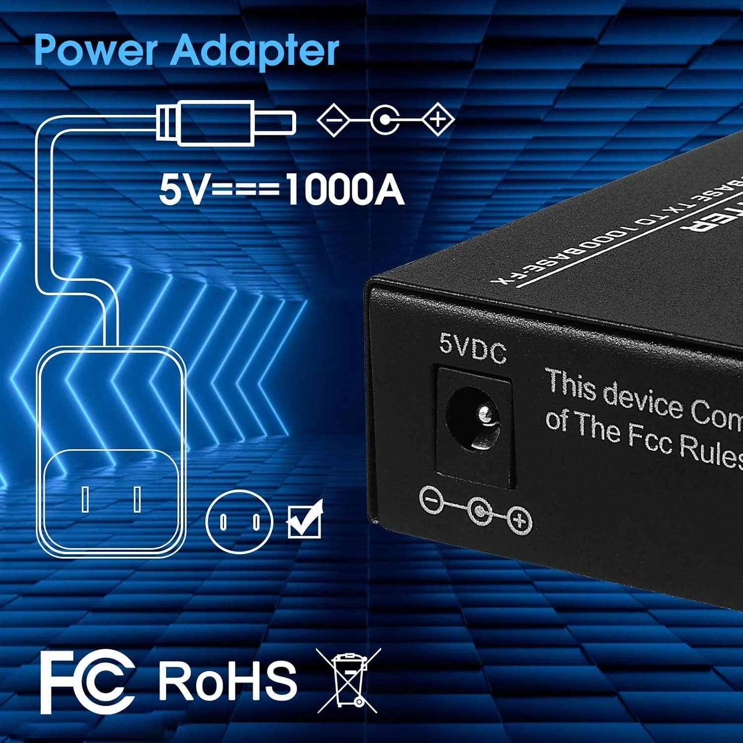 مبدل فیبر به اترنت با ماژول گیگابیتی چند حالته SFP LC، 1.25G SFP به 10/100/1000M RJ45، MMF، 850 نانومتر، تا 550 متر