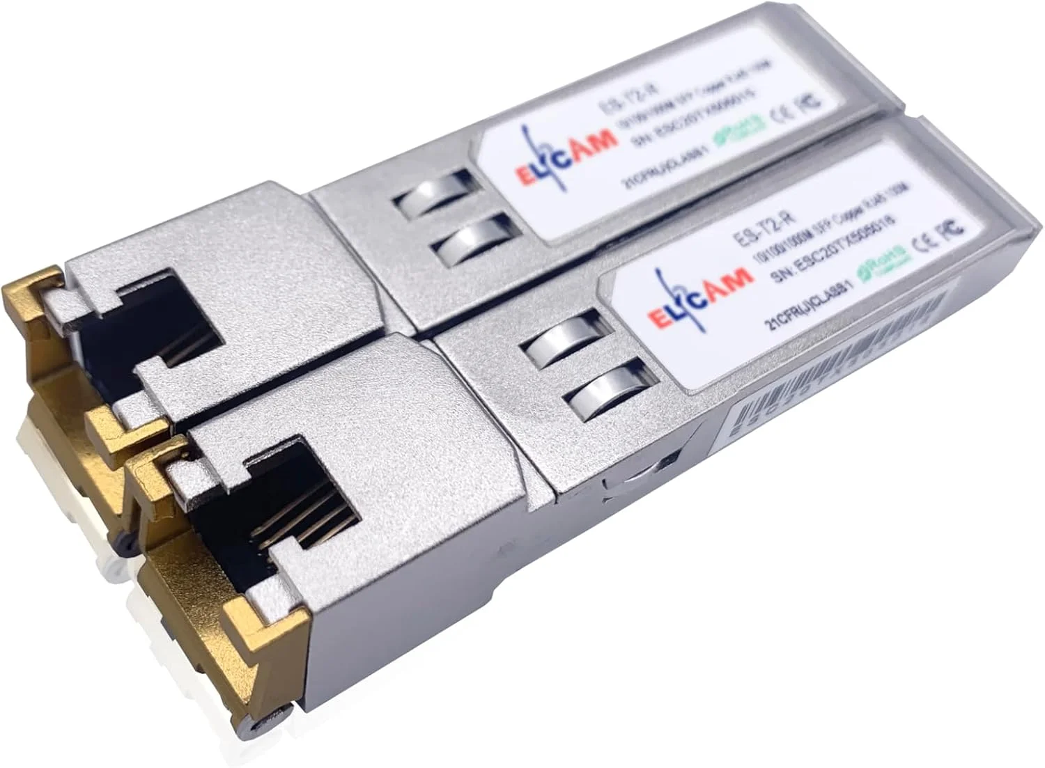فرستنده و گیرنده مسی چند نرخی 10/100/1000Base-T با پورت RJ45 و SFP با سرعت 1.25 گیگابیت (بسته 2 عددی)