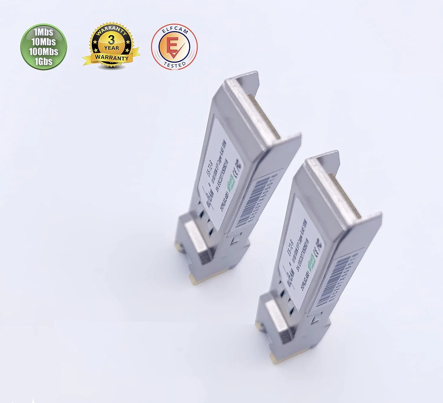 فرستنده و گیرنده مسی چند نرخی 10/100/1000Base-T با پورت RJ45 و SFP با سرعت 1.25 گیگابیت (بسته 2 عددی)