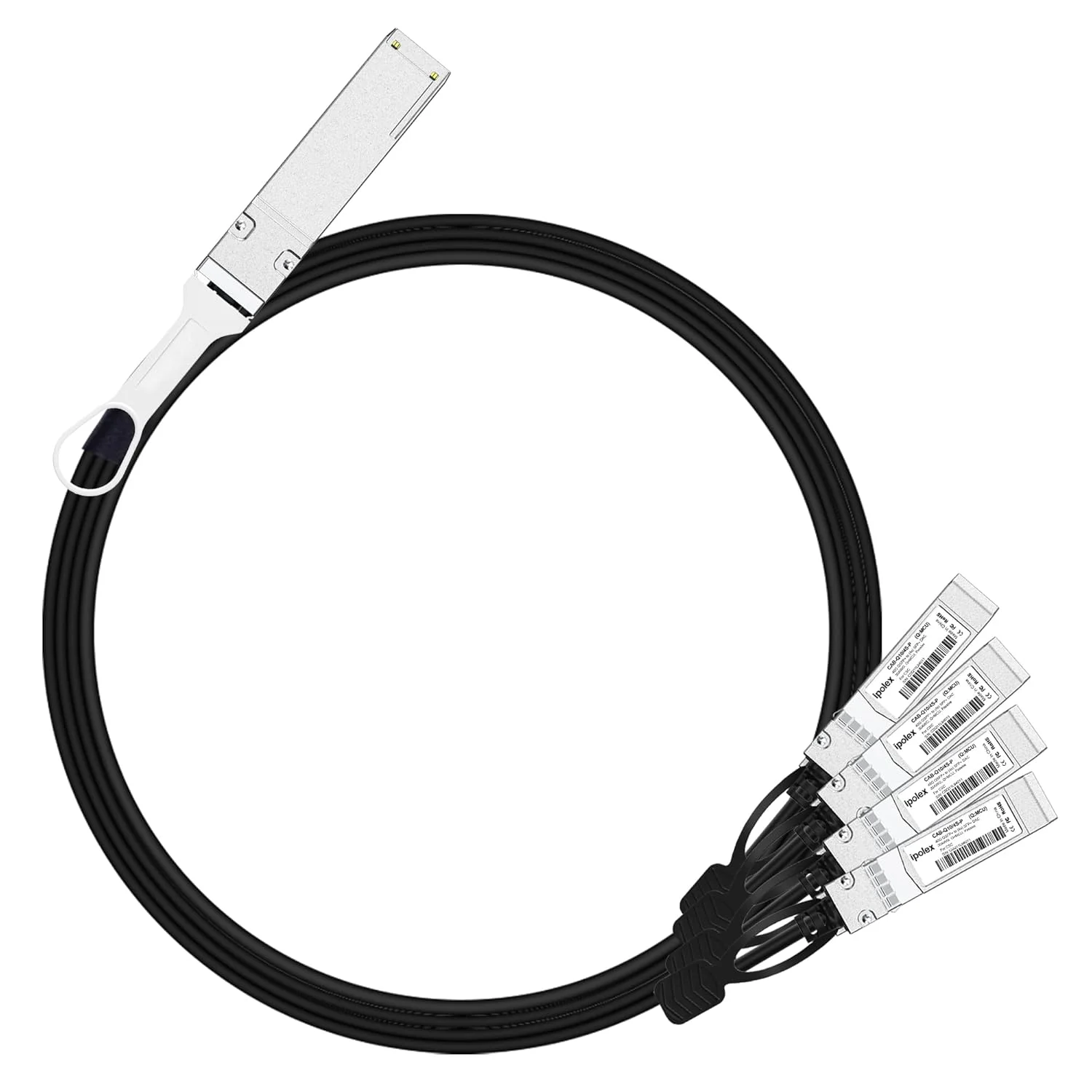 کابل بریک اوت 4x10G SFP+ به QSFP+ 40G ایپولکس، کابل Twinax DAC برای سیسکو QSFP-4SFP10G-CU0.5M، 0.5 متری (1.6 فوت)، کابل مسی پسیو اتصال مستقیم 40GBASE-CR4، برای سیسکو، یوبیکویتی و غیره
