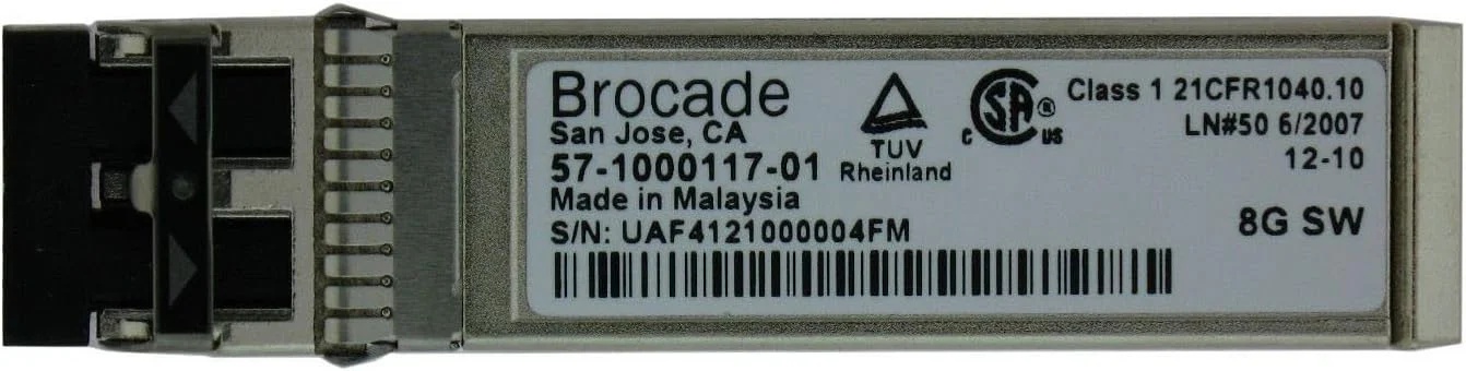 فرستنده و گیرنده فیبر نوری 8 گیگابایت FC 850 نانومتر SWL SFP DCX GBIC مدل XBR-000163 با شماره قطعه 57-1000117-01