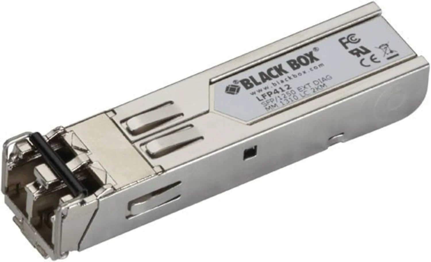 بلک باکس SFP، فیبر 1250 مگابیت بر ثانیه با تشخیص توسعه یافته، 1310 نانومتر چند حالته، LC، 2 کیلومتر