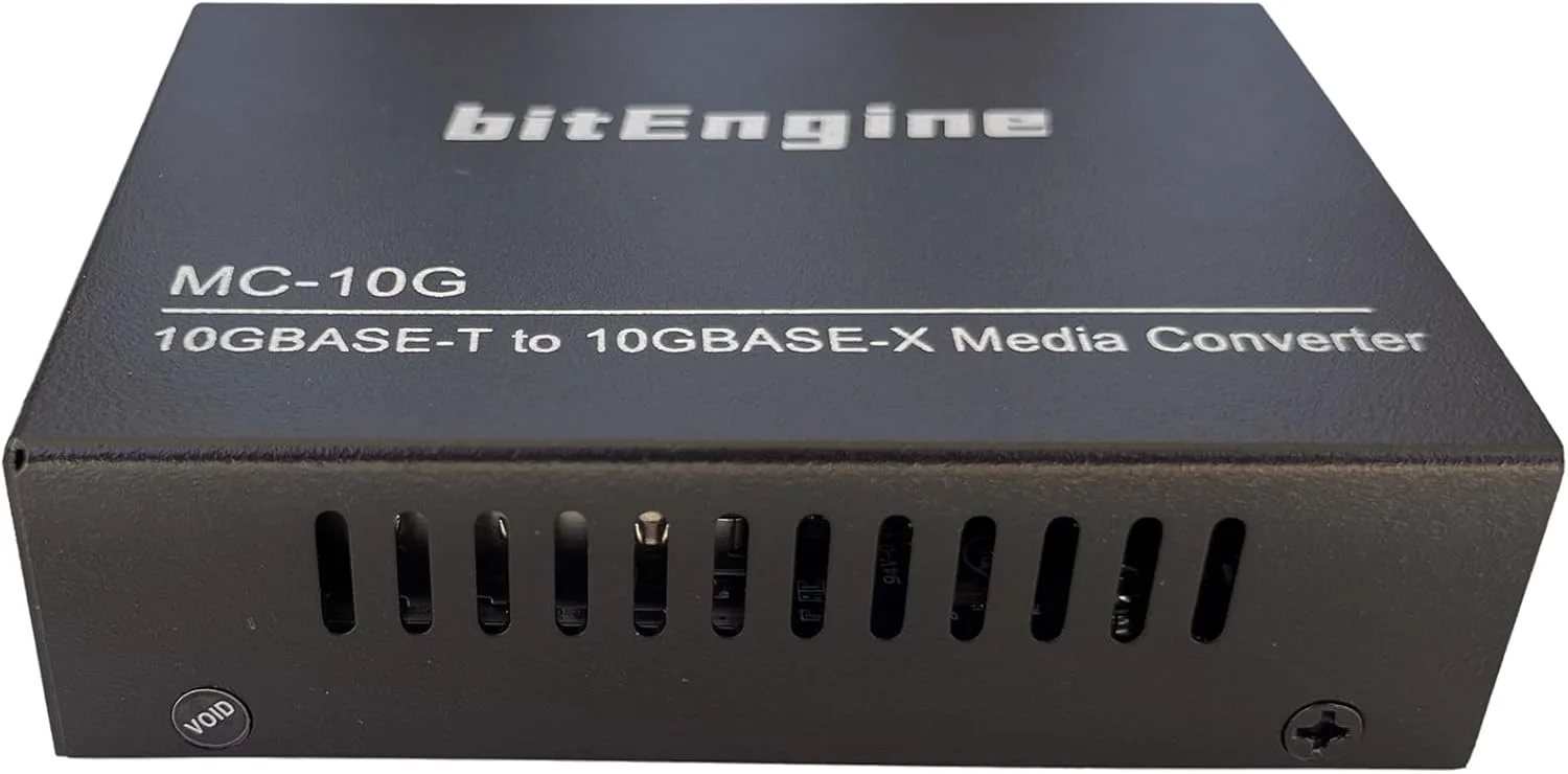 مبدل رسانه 10G، اترنت 10 گیگابیتی مس به فیبر 10G، غیر مدیریتی 1x 1G/2.5G/5G/10GBase-T RJ45 به 1x 10GBase-X SFP+ Slot، پشتیبانی از ماژول 10G SR/LR SFP+، تکی