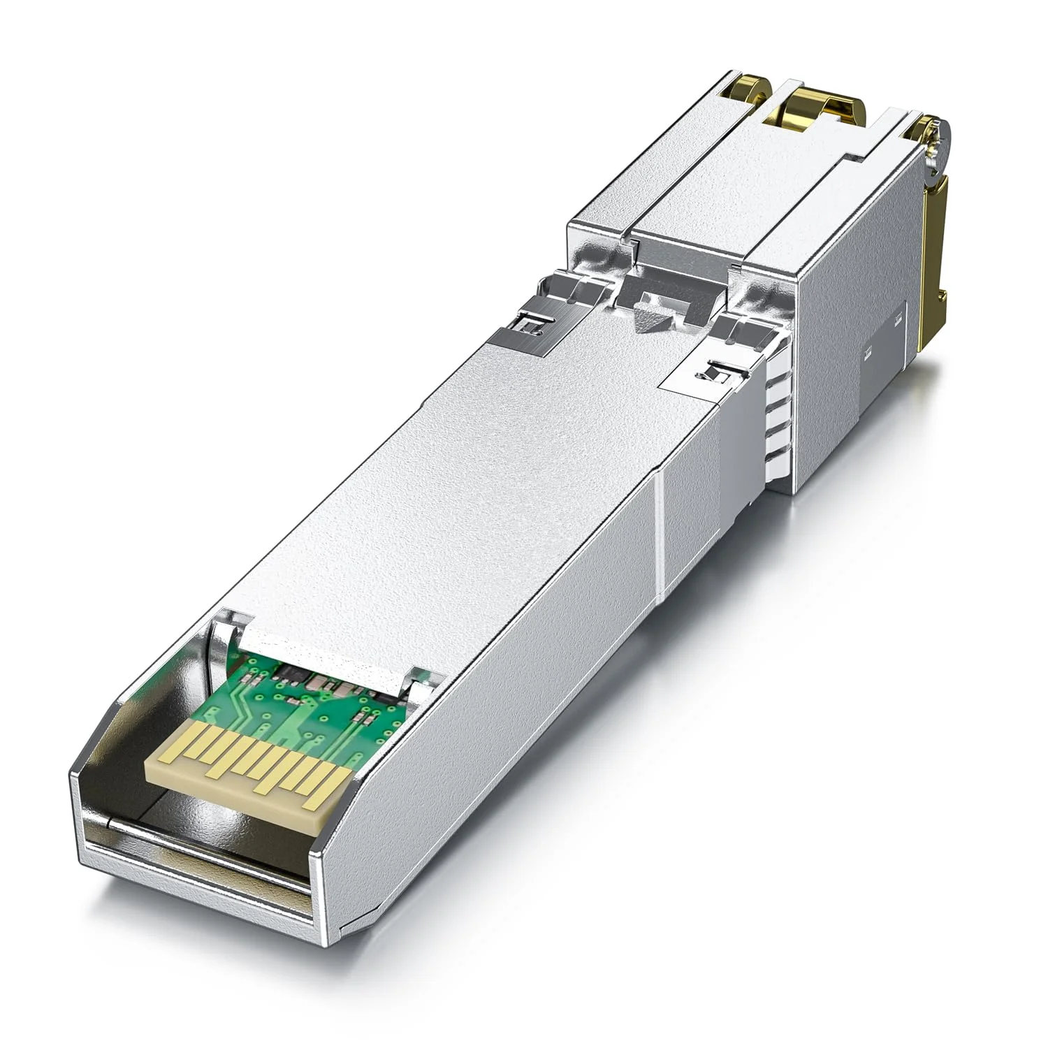 فرستنده-گیرنده 2.5/5/10G، 10GBase-T، ماژول مسی SFP+ به RJ45، CAT.6a/CAT7، تا 30 متر. برای Ubiquiti UniFi UF-RJ45-10G، Meraki، MikroTik S+RJ10، Netgear، D-Link و موارد دیگر، بسته 1 عددی