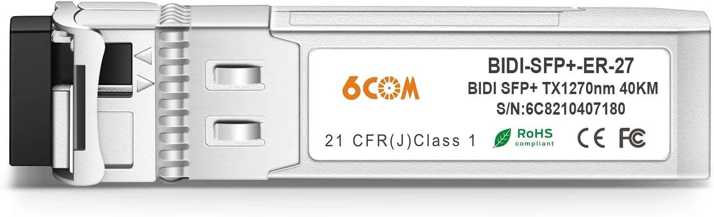 یک جفت فرستنده و گیرنده 10G SFP+ Bidi، 10GBase-BIDI 1270nm/1330nm SMF، تا 40 کیلومتر، سازگار با سیسکو، یوبیکیوتی، میکروتیک، دی-لینک، سوپرمیکرو، نتگیر و سایر سوئیچ‌های باز