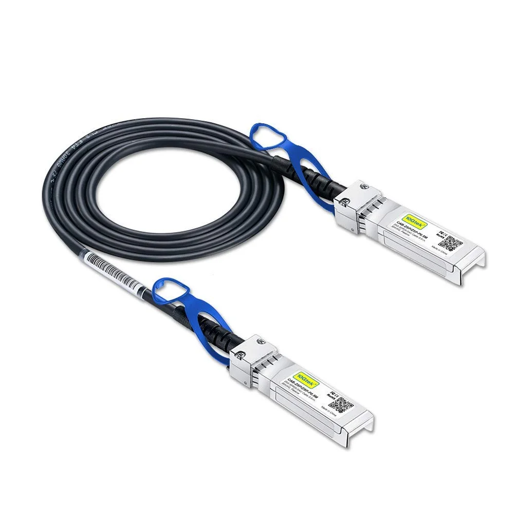 کابل داک 10Gtek 25G SFP28 SFP+ - کابل مسی Twinax اتصال مستقیم غیرفعال 25GBASE-CR SFP28 به SFP28 برای Mellanox MFA2P10-A001، 1 متری (3.3 فوت)