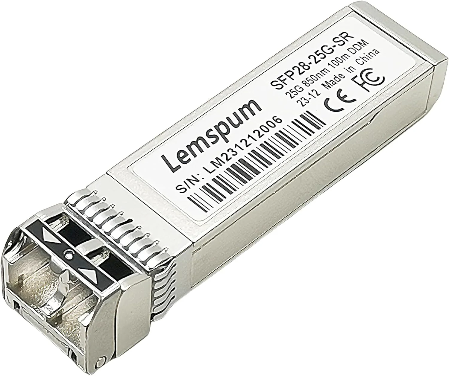 فرستنده و گیرنده نوری 25GBase-SR Multimode SFP+، ماژول فرستنده و گیرنده نوری 25G SFP28 850nm 100m DOM Duplex LC MMF سازگار با Intel E25GSFP28SR (بسته 4 عددی، 25GBase-SR|100m)